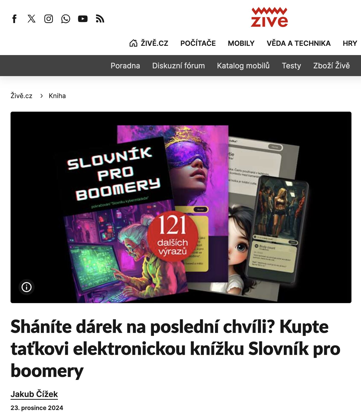 Živě.cz: Slovník pro boomery jako dárek
