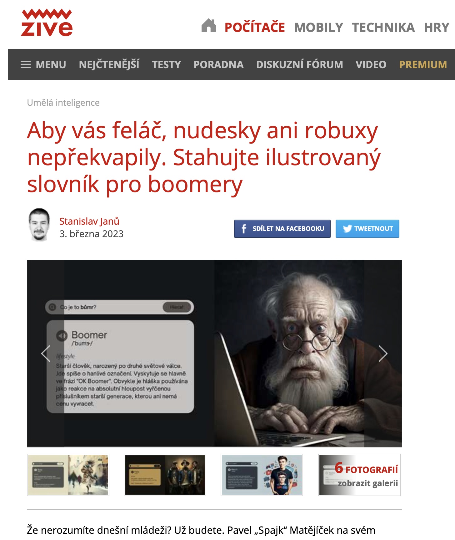 Živě.cz: Feláč, nudesky ani robuxy vás nepřekvapí